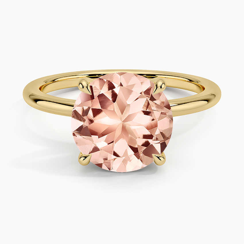 Morganite Fairmined 1.5mm Comfort Fit Ring in 18K Yellow Gold