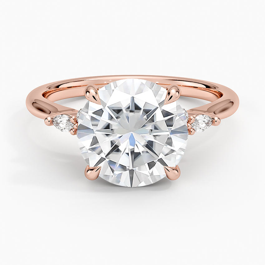 Moissanite Nadia Perfect Fit Diamond Ring in 14K Rose Gold