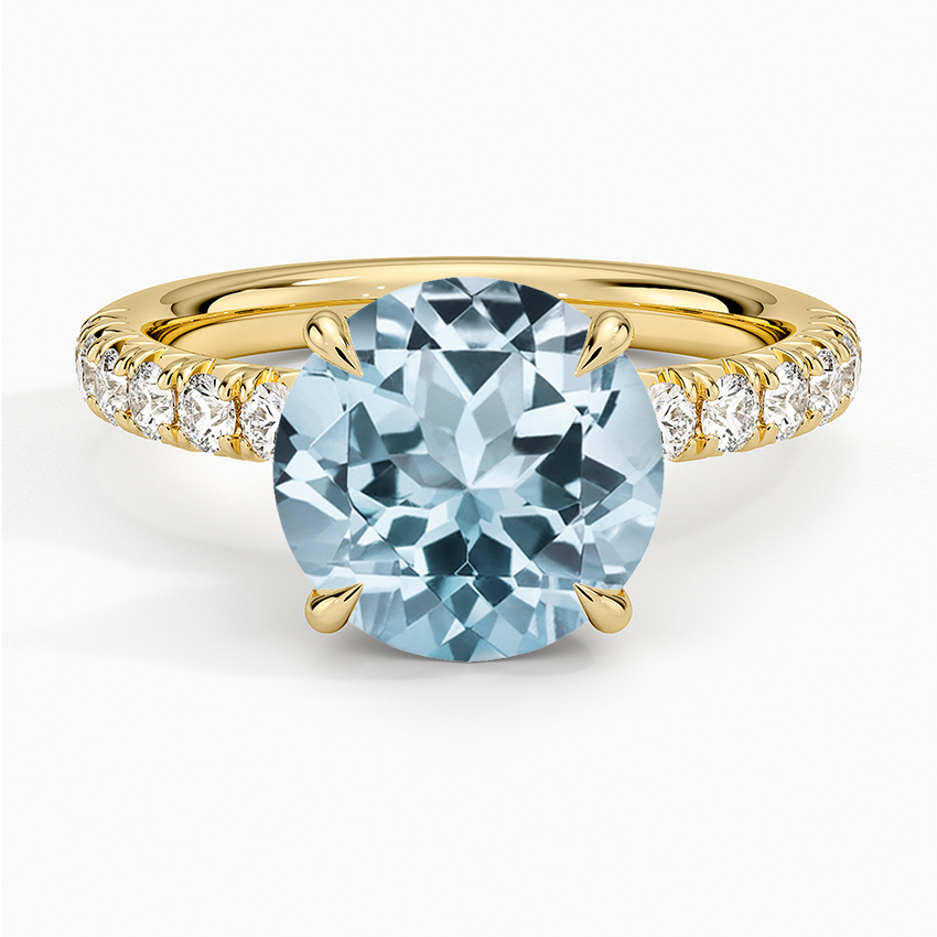 Aquamarine Luxe Amelie Diamond Ring (3/8 ct. tw.) in 14K Yellow Gold