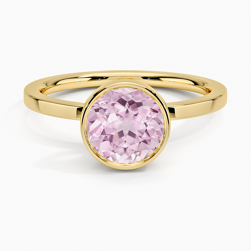 Lab Grown Sapphire Noemi Bezel Ring in 18K Yellow Gold