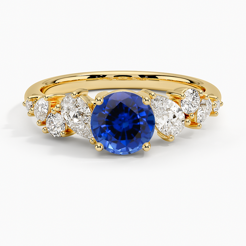 Sapphire Olivetta Tapered Diamond Ring (1/2 ct. tw.) in 18K Yellow Gold