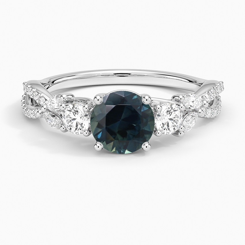 Sapphire Luxe Willow Three Stone Diamond Ring (1/2 ct. tw.) in 18K White Gold
