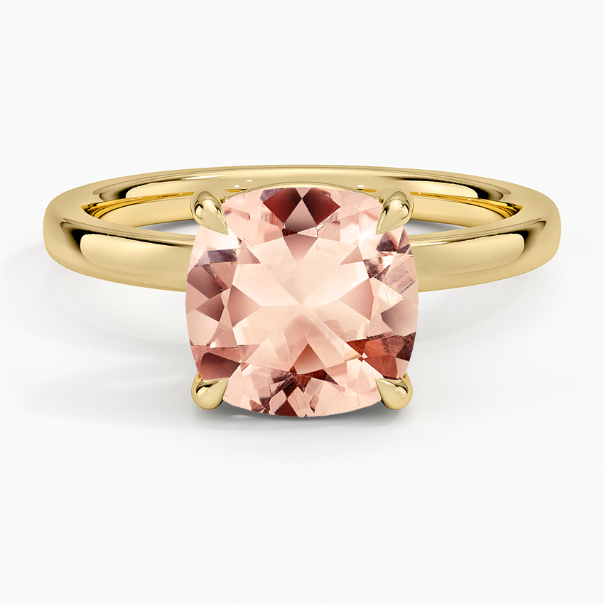 Morganite Fairmined Perfect Fit Solitaire 2mm Ring in 18K Yellow Gold