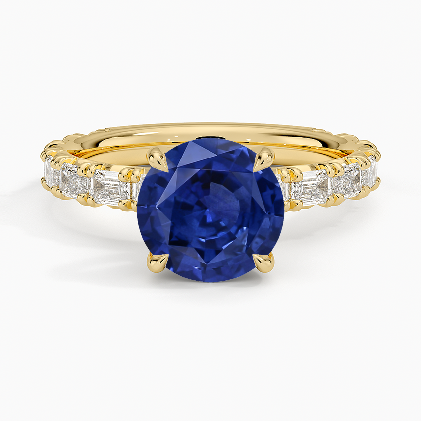 Sapphire Nathalie Emerald-Cut Diamond Ring (3/4 ct. tw.) in 14K Yellow Gold