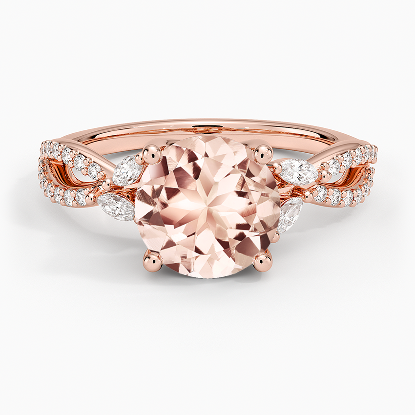 Morganite Luxe Willow Diamond Ring (1/4 ct. tw.) in 14K Rose Gold