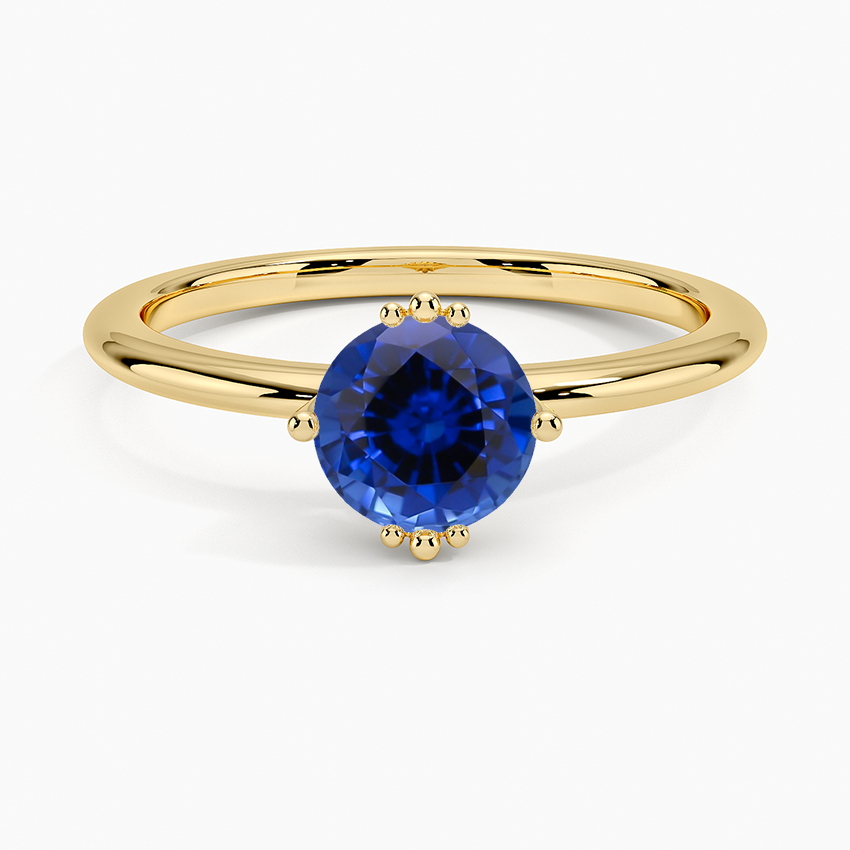 Sapphire Samara Eight-Prong Solitaire Ring in 18K Yellow Gold