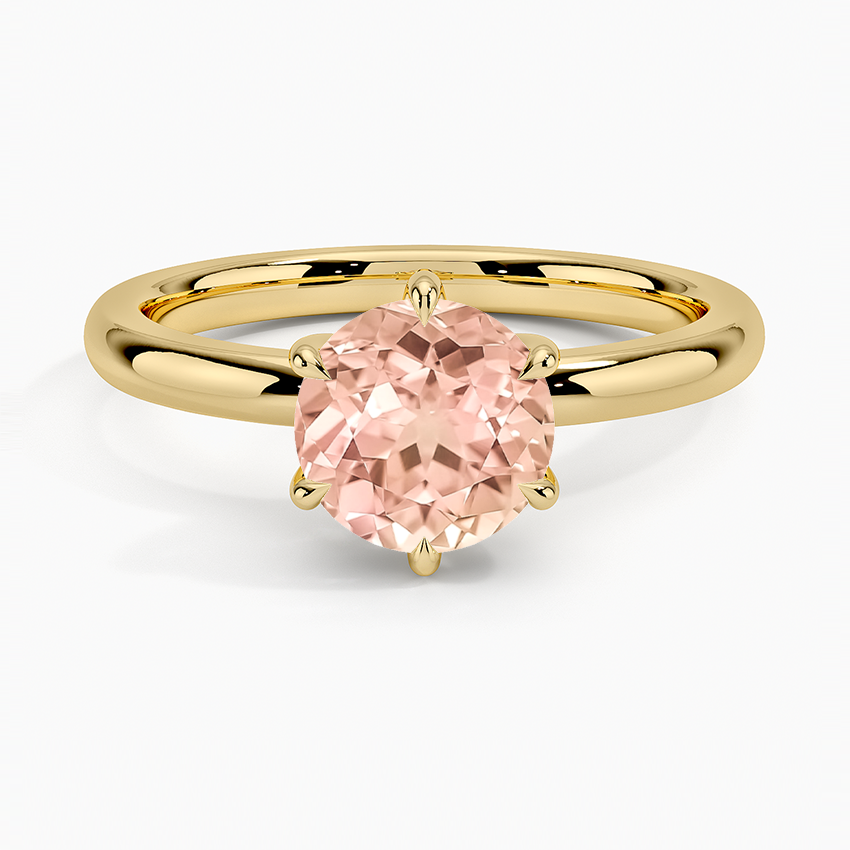 Lab Grown Sapphire Fairmined 2mm Six-Prong Solitaire Ring in 18K Yellow Gold