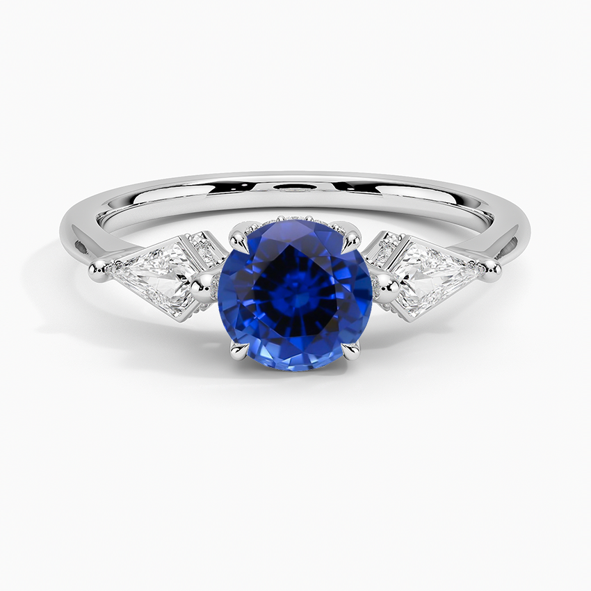 Sapphire Luxe Cometa Hidden Accent Diamond Ring in 18K White Gold
