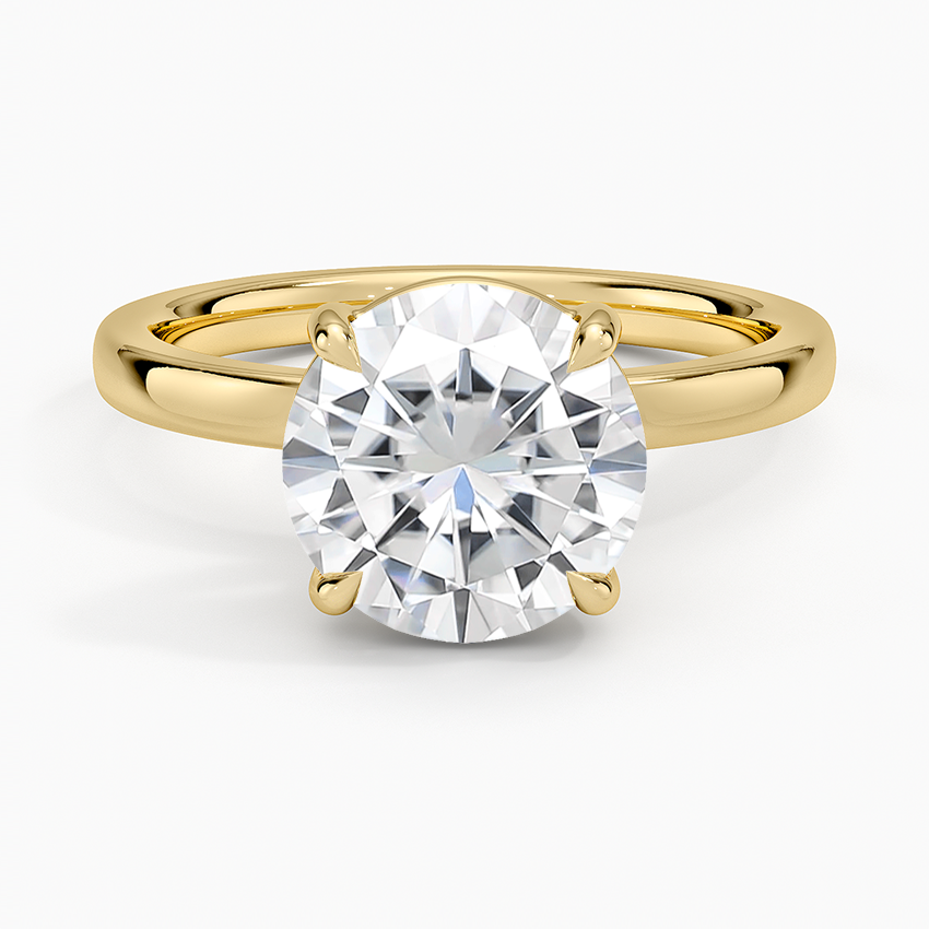 Moissanite Fairmined Perfect Fit Solitaire 2mm Ring in 18K Yellow Gold