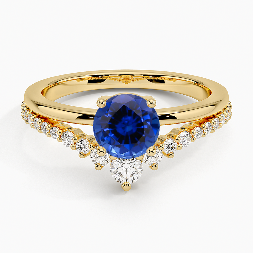 Sapphire Bianca Split Shank Diamond Ring (1/3 ct. tw.) in 18K Yellow Gold
