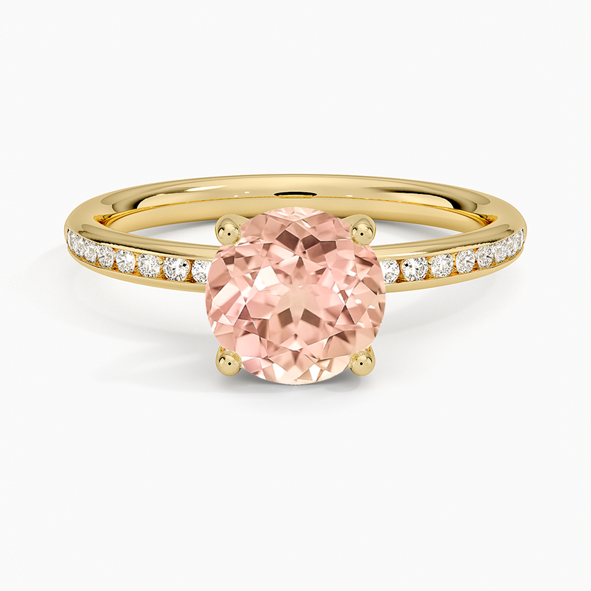 Lab Grown Sapphire Tabitha Channel Set Diamond Ring in 18K Yellow Gold