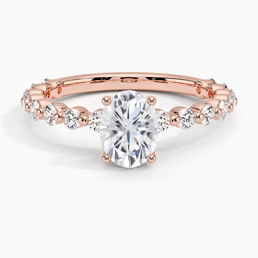 Rose Gold Moissanite Luxe Marseille Diamond Ring