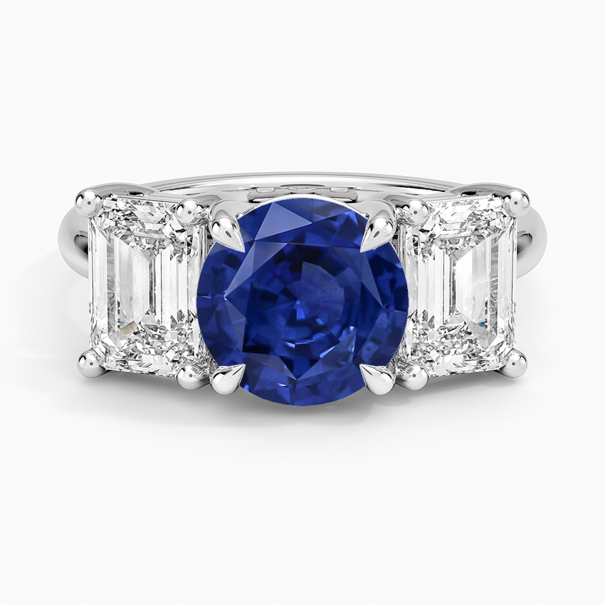 Sapphire Luxe Rhiannon Three Stone Diamond Ring (1 1/10 ct. tw.) in 14K White Gold