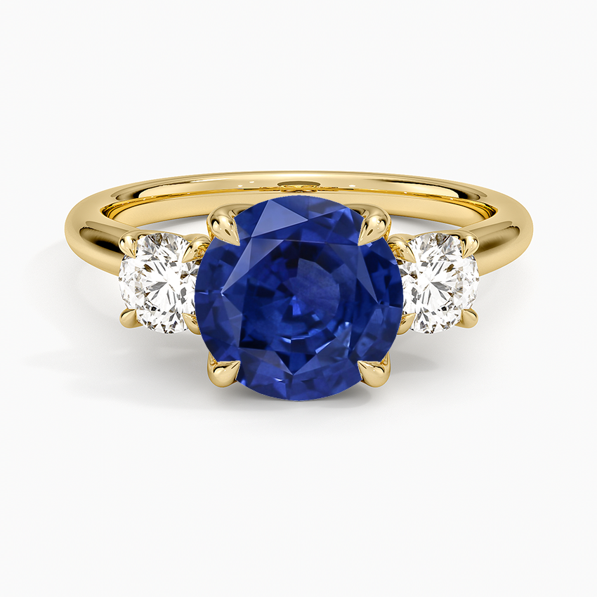 Sapphire Elodie Perfect Fit Three Stone Diamond Ring (1/2 ct. tw.) in 14K Yellow Gold