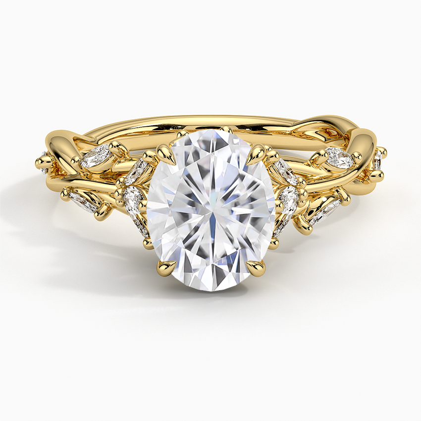 Moissanite Secret Garden Diamond Ring (1/2 ct. tw.) in 18K Yellow Gold