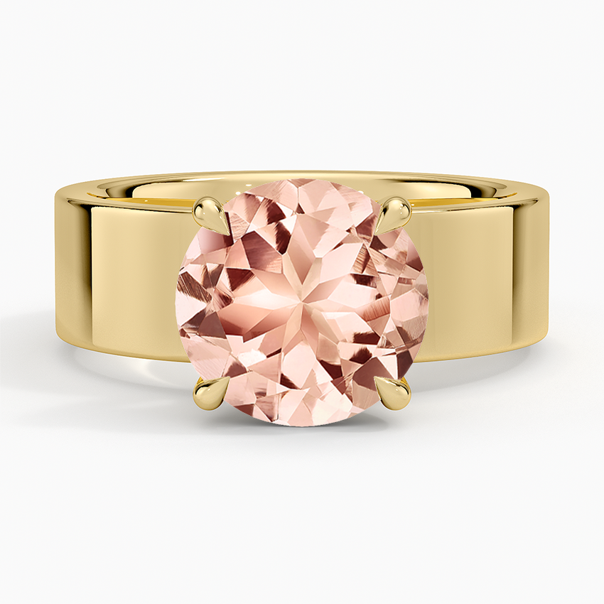 Morganite Peyton 6mm Solitaire Ring in 14K Yellow Gold