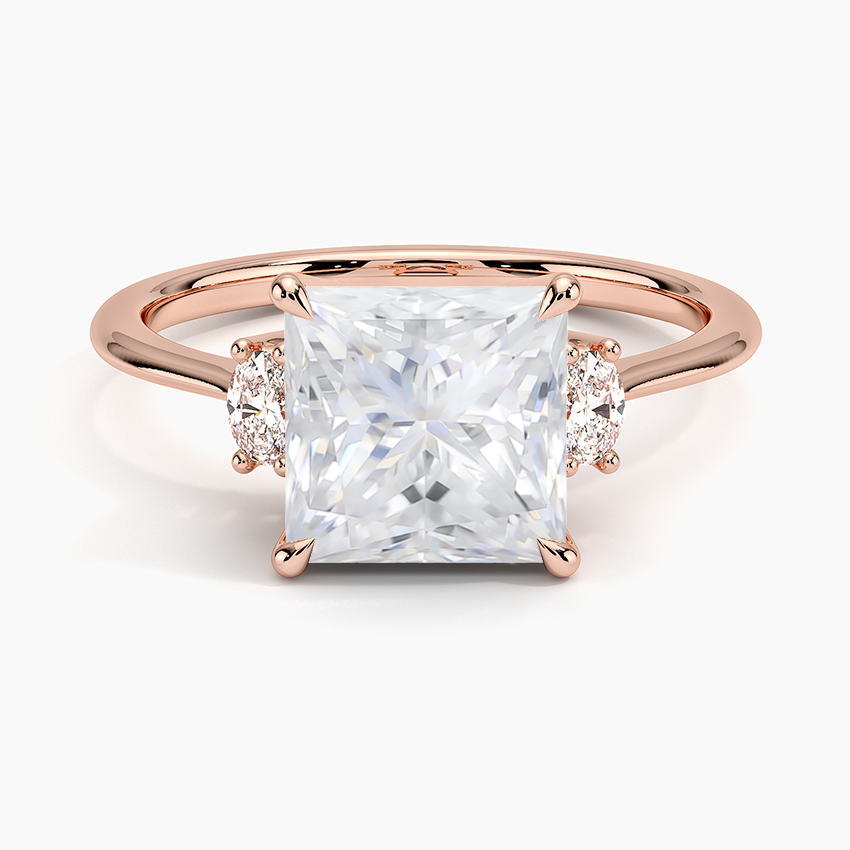 Rose Gold Moissanite Sonata Diamond Ring