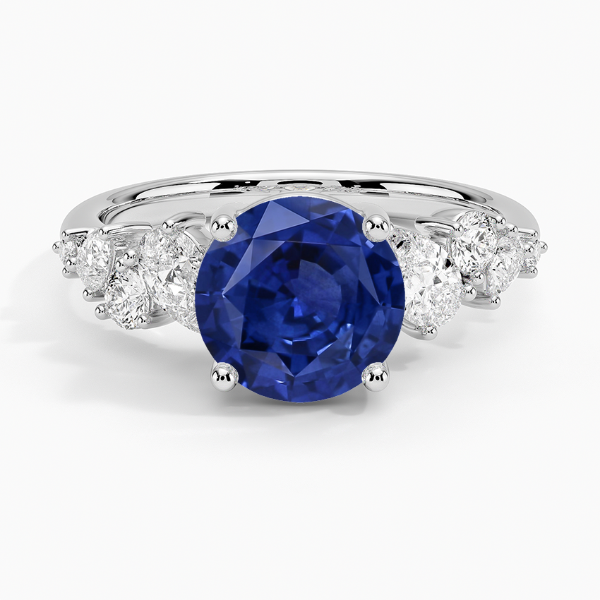 Sapphire Olivetta Tapered Diamond Ring (1/2 ct. tw.) in 14K White Gold