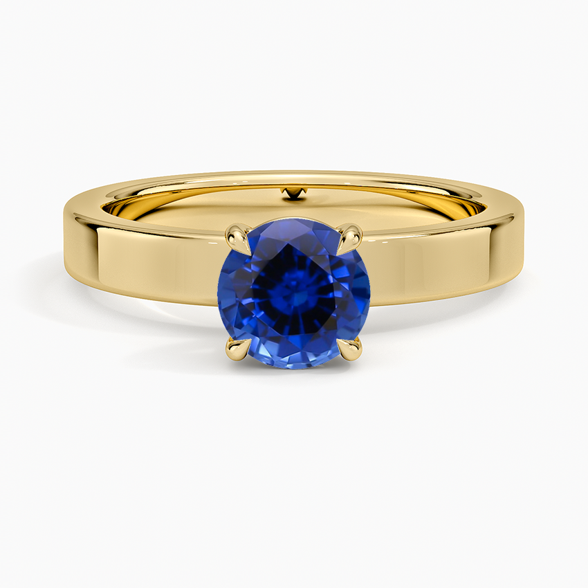 Sapphire Peyton 3mm Solitaire Ring in 18K Yellow Gold