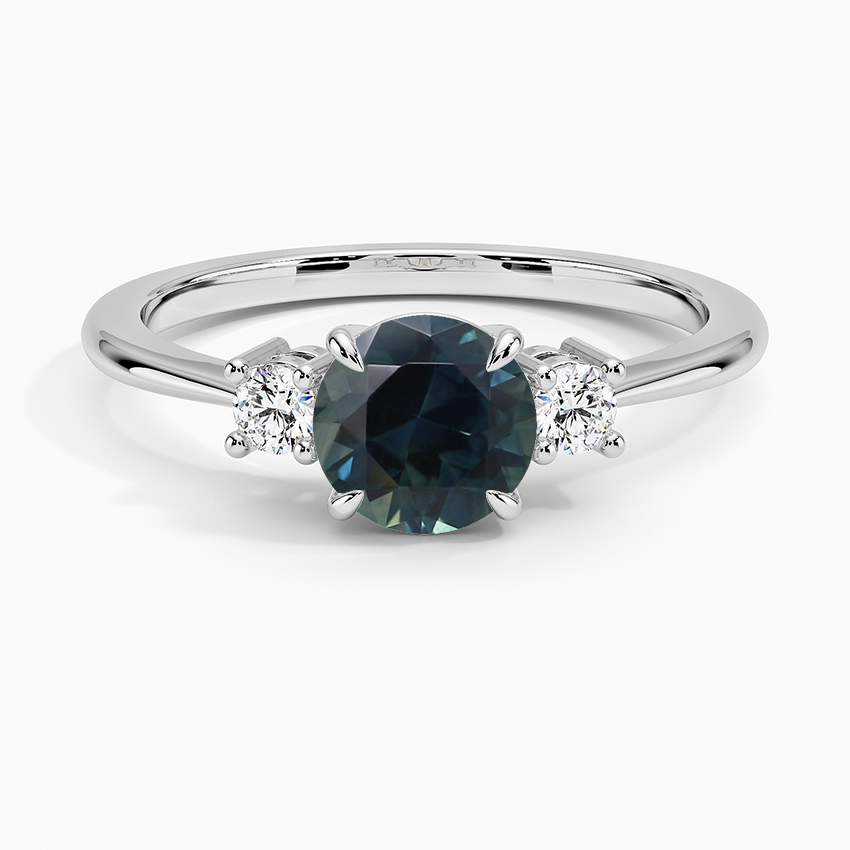 Sapphire Petite Selene Three Stone Diamond Ring (1/10 ct. tw.) in 18K White Gold