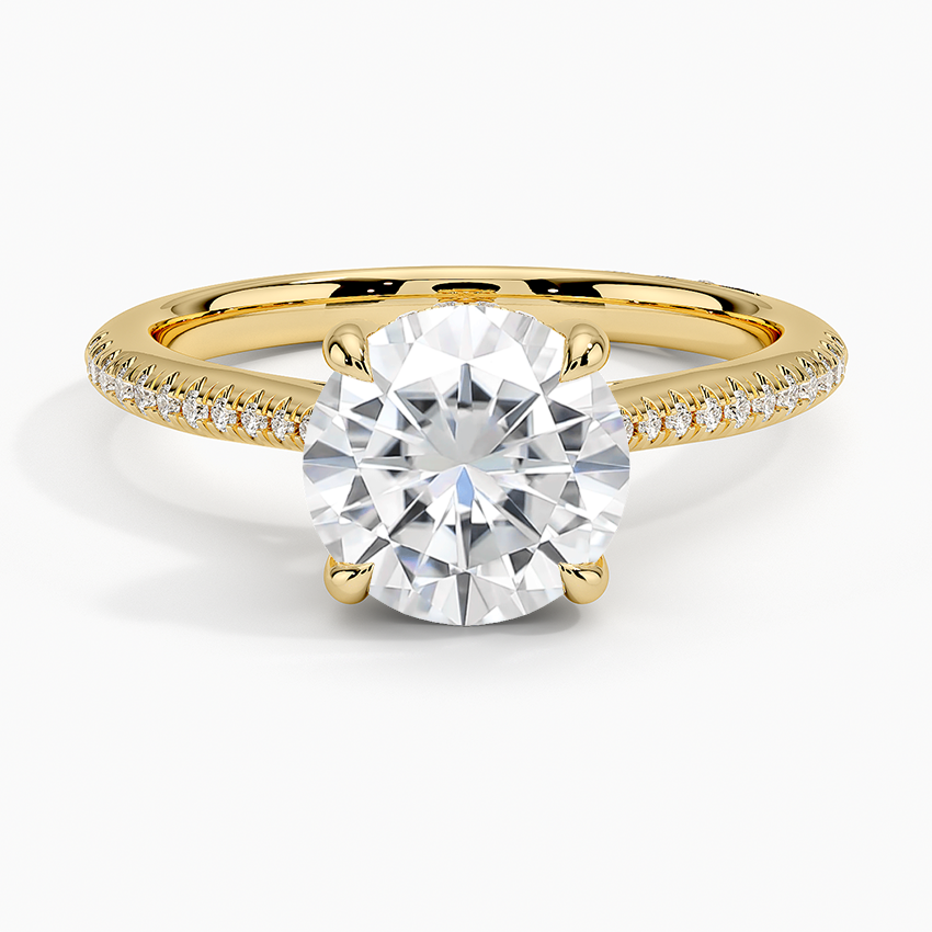 Moissanite Tacori Founder's Diamond Ring in 18K Yellow Gold