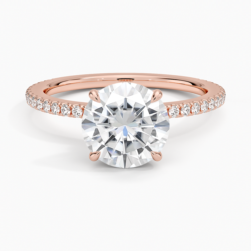 Moissanite Demi Diamond Ring (1/3 ct. tw.) in 14K Rose Gold