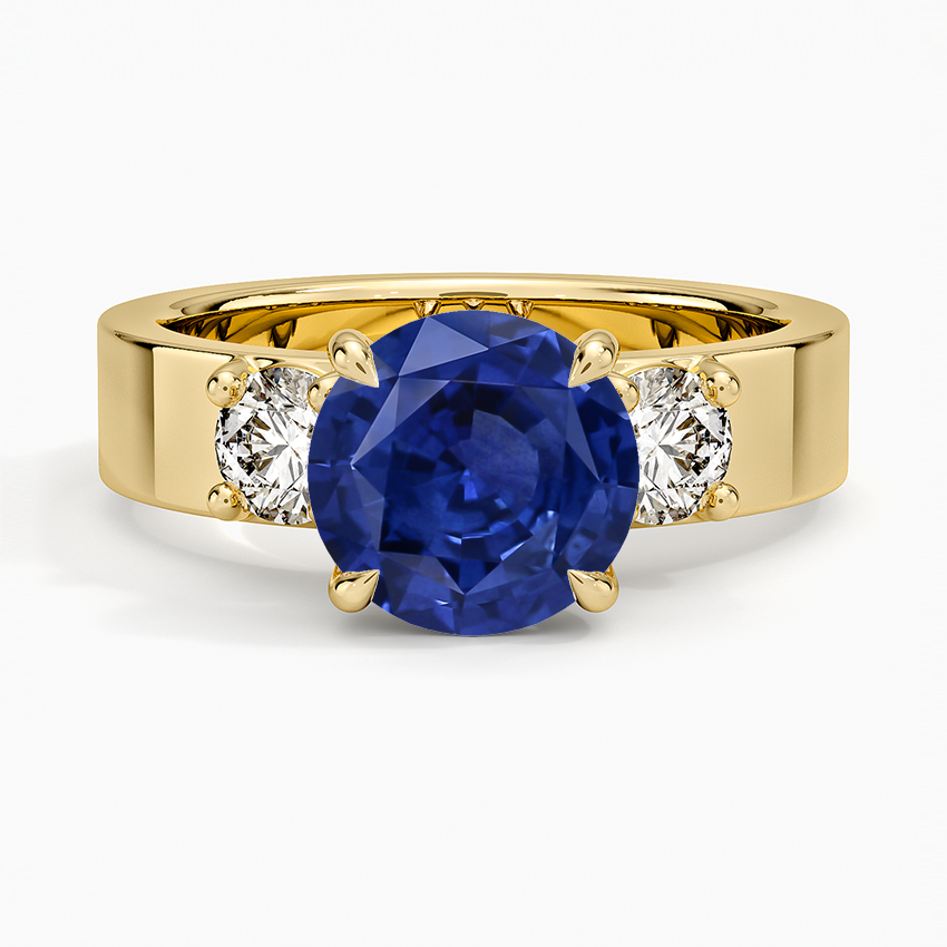Sapphire Peyton Three Stone Diamond Ring (1/2 ct. tw.) in 14K Yellow Gold