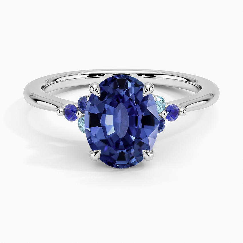 Sapphire Indigo Melody Ring in 18K White Gold