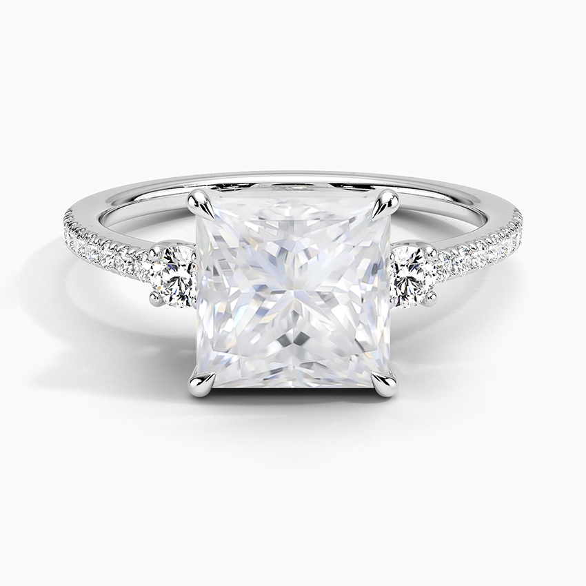 Moissanite Lyra Diamond Ring (1/4 ct. tw.) in Platinum
