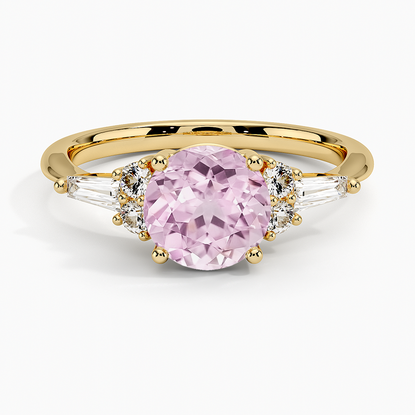 Lab Grown Sapphire Yvonne Diamond Ring in 18K Yellow Gold