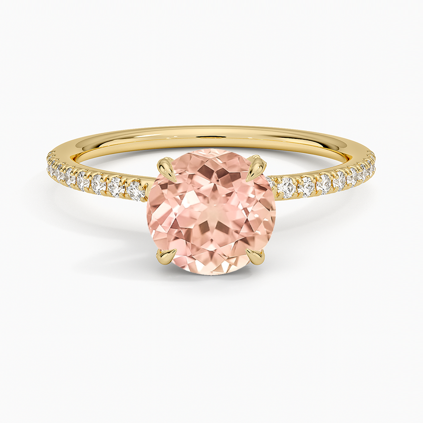 Lab Grown Sapphire Entwined Diamond Ring in 18K Yellow Gold