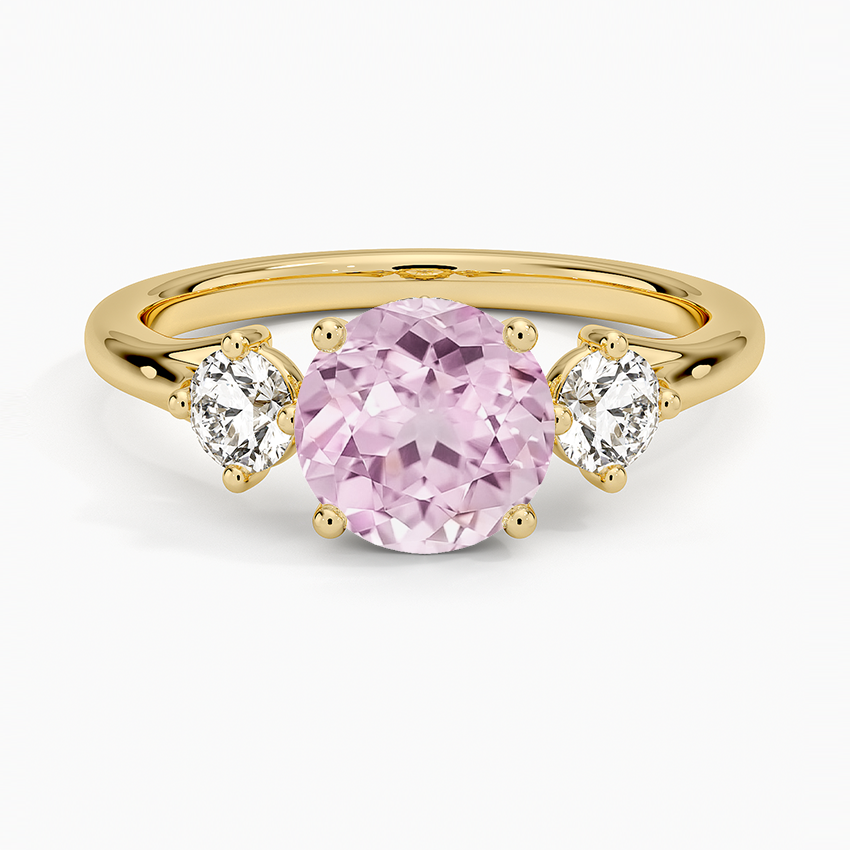 Lab Grown Sapphire Luxe Floating Three Stone Diamond Ring (1/3 ct. tw.) in 18K Yellow Gold