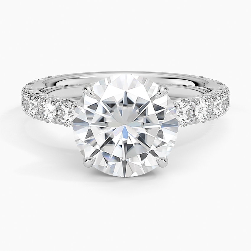 Moissanite Anthology Three-Quarter Coverage Diamond Ring (7/8 ct. tw.) in 14K White Gold