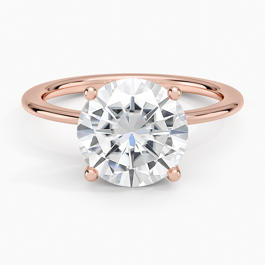 Moissanite Aimee Solitaire Ring in 14K Rose Gold