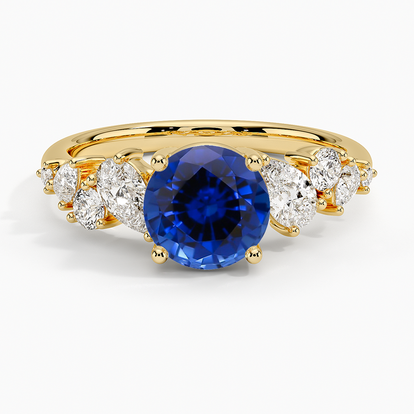 Sapphire Olivetta Tapered Diamond Ring (1/2 ct. tw.) in 18K Yellow Gold