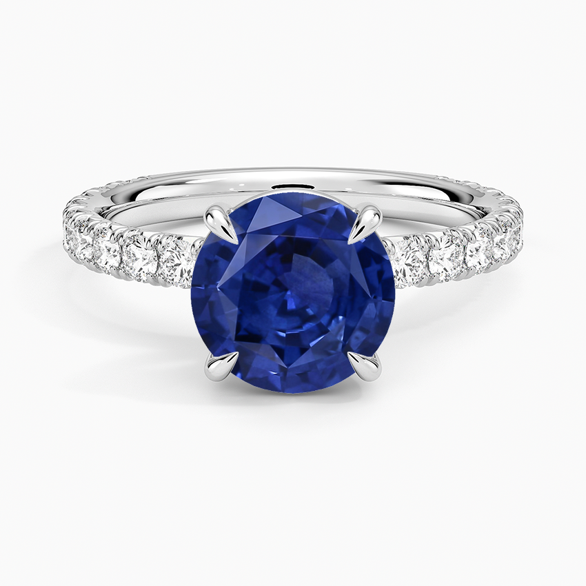 Sapphire Luxe French Pavé Perfect Fit Diamond Ring (1/2 ct. tw.) in 14K White Gold