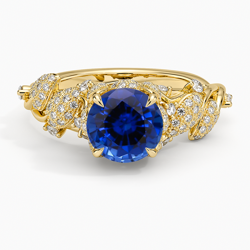 Sapphire Luxe Canopy Diamond Ring in 18K Yellow Gold
