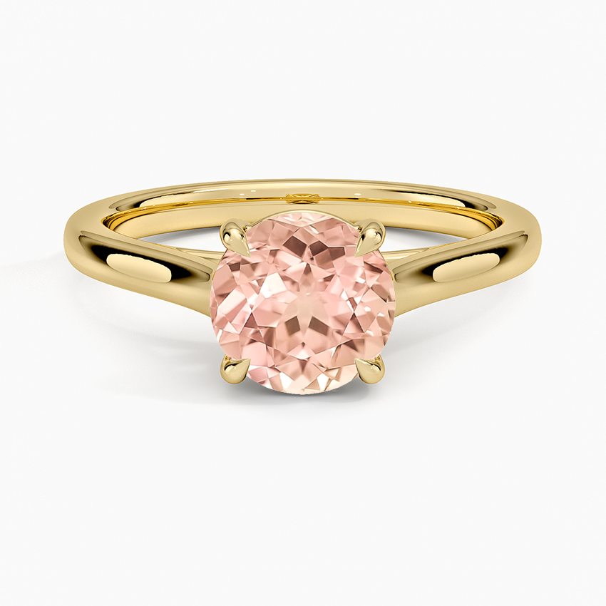 Lab Grown Sapphire 2mm Provence Solitaire Ring in 18K Yellow Gold