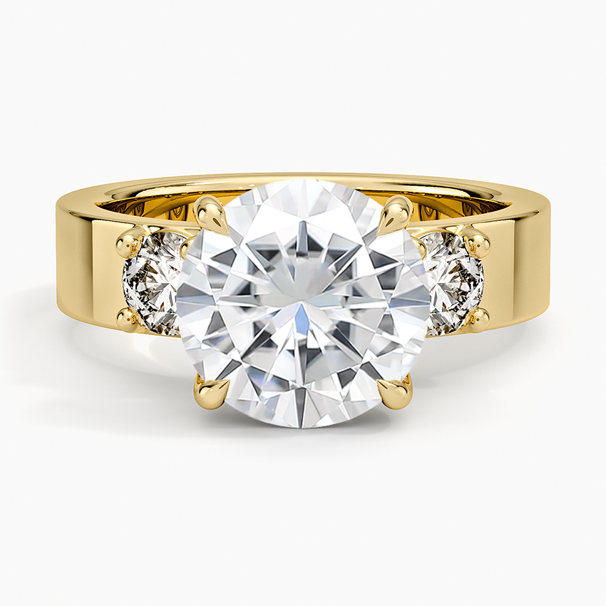 Moissanite Peyton Three Stone Diamond Ring (1/2 ct. tw.) in 14K Yellow Gold