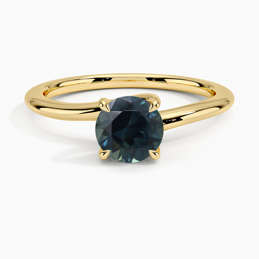 Sapphire Monsella Solitaire Ring in 18K Yellow Gold