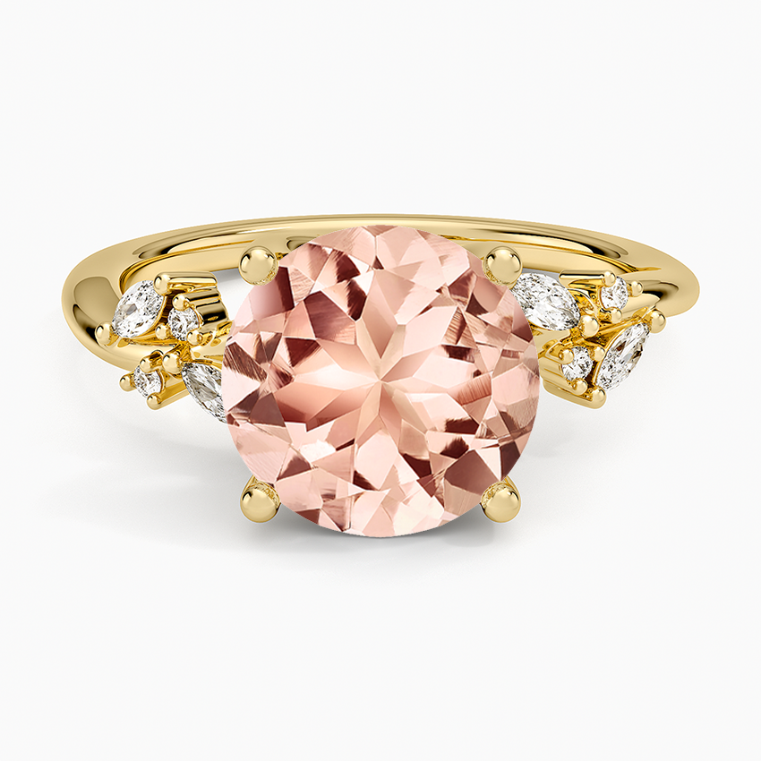 Morganite Arden Diamond Ring (1/6 ct. tw.) in 14K Yellow Gold