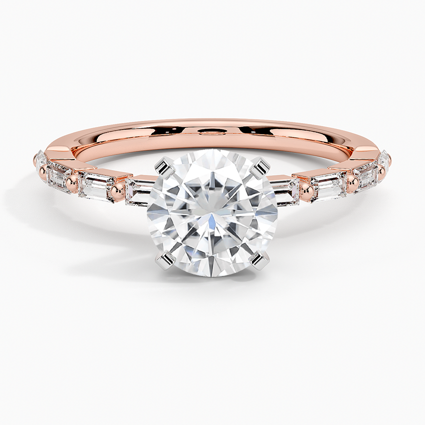 Rose Gold Moissanite Dominique Diamond Ring (1/3 ct. tw.)
