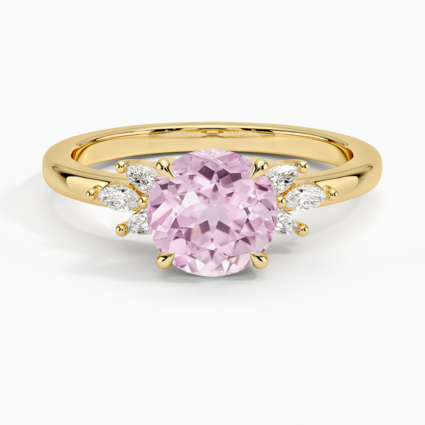 Lab Grown Sapphire Stella Diamond Ring in 18K Yellow Gold