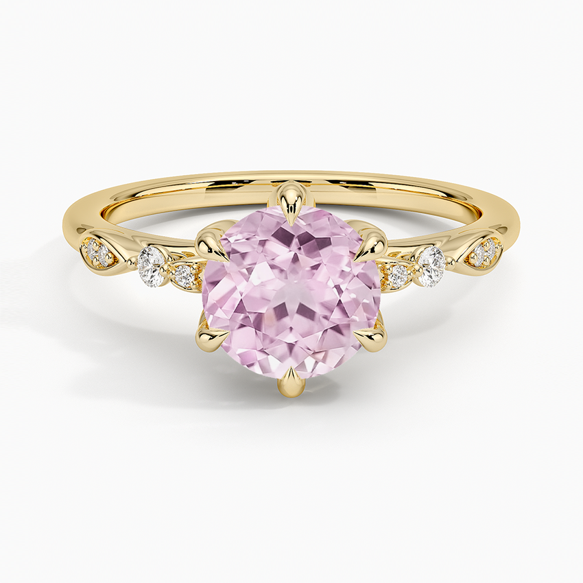Lab Grown Sapphire Rochelle Diamond Ring in 18K Yellow Gold