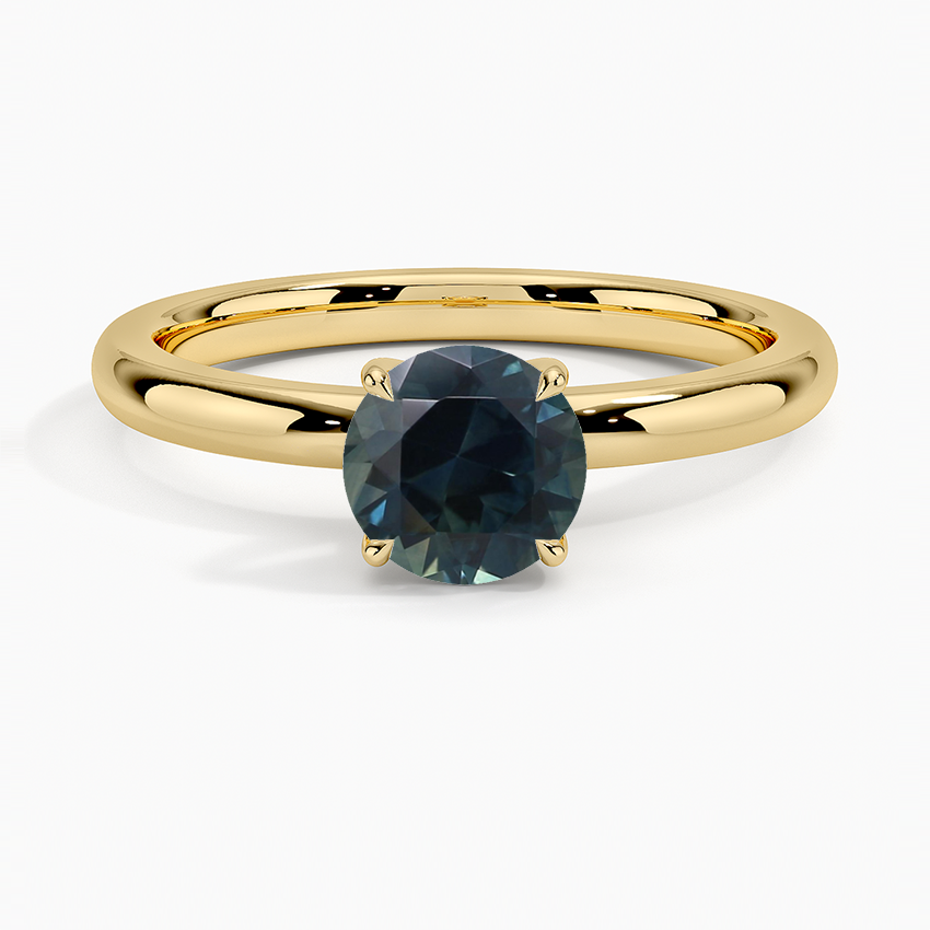 Sapphire Fairmined 2mm Solitaire Ring in 18K Yellow Gold