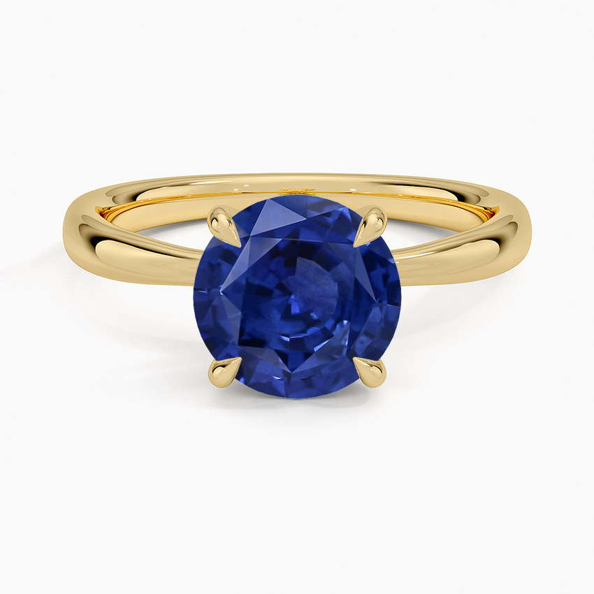 Sapphire Freesia 2.7mm Solitaire Ring in 14K Yellow Gold