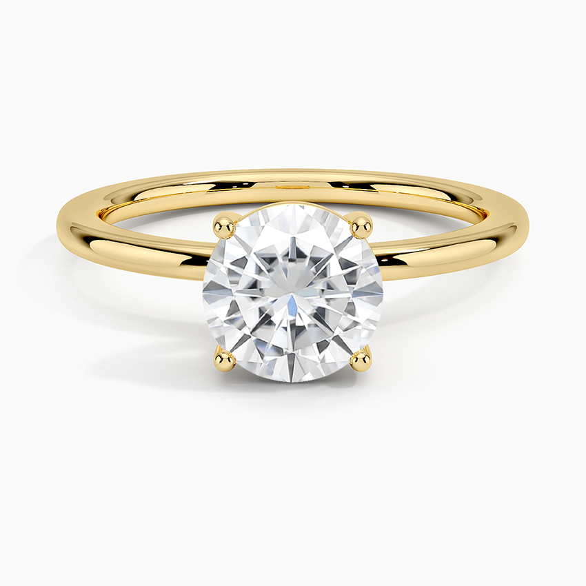 Yellow Gold Moissanite Perfect Fit Ring