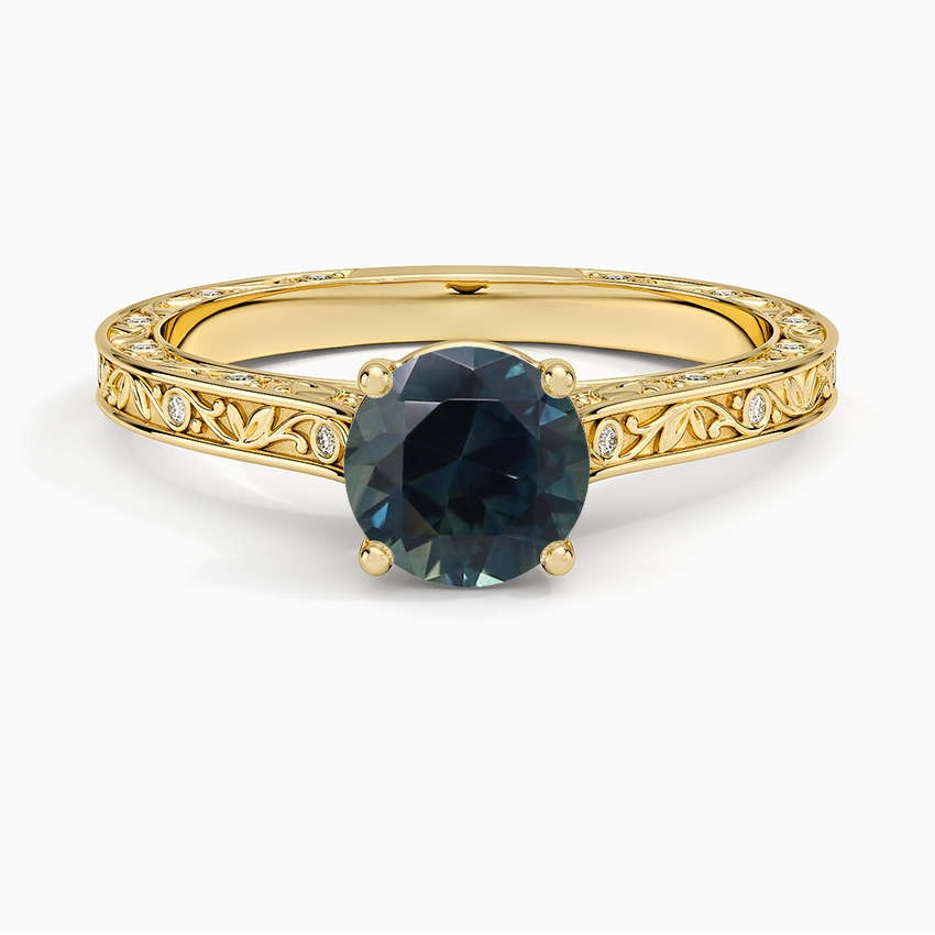 Sapphire Grove Perfect Fit Engraved Diamond Ring (1/10 ct. tw.) in 18K Yellow Gold