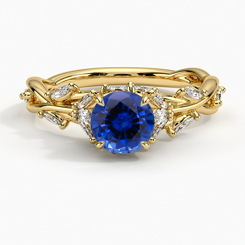Sapphire Secret Garden Diamond Ring (1/2 ct. tw.) in 18K Yellow Gold