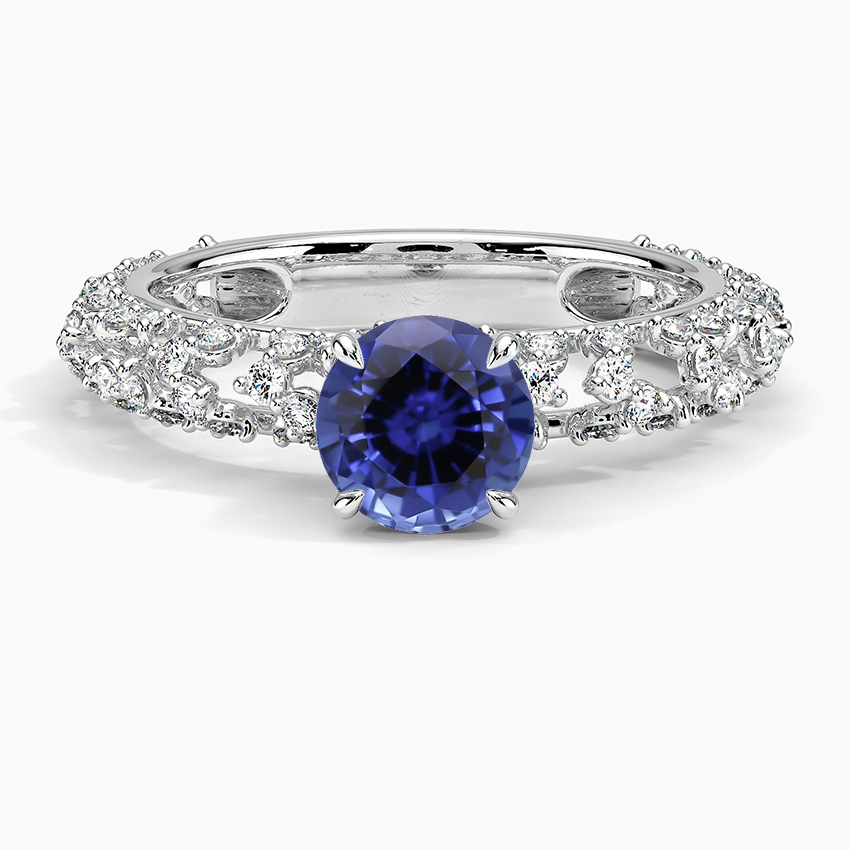 Sapphire Nieve Diamond Ring in 18K White Gold